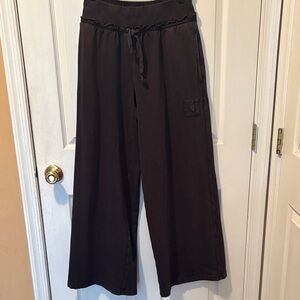 FP Movement by Free People Black Pants with Embroidered Detail